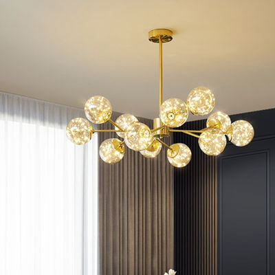 Nordic globe chandelier LED Black/Gold Glass Ball lamp sputnik Home decor chandelier(WH-MI-272)