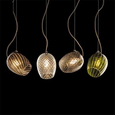 Nordic Glass Pendant Lights Pineapple light Restaurant Bedroom pendant light Bedside Bar Suspension Lamp(WH-AP-115)