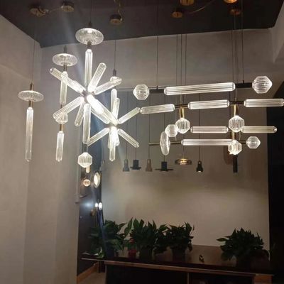 Postmodern luxury pendant light LED Glass pendant lamp Restaurant Cord Suspension Cipher collection Lamp(WH-AP-116)