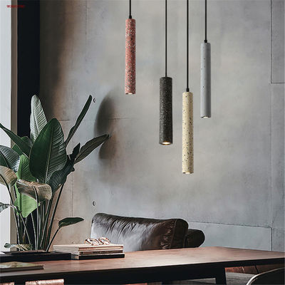 Postmodern long pendant light Industrial Tube Terrazzo Cement Lights For Bar Cafe Loft Concrete pedant Lamp(WH-AP-117)