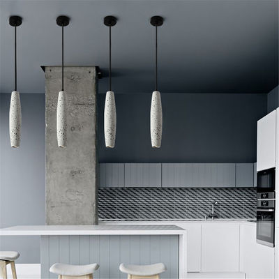 Postmodern long pendant light Industrial Tube Terrazzo Cement Lights For Bar Cafe Loft Concrete pedant Lamp(WH-AP-117)