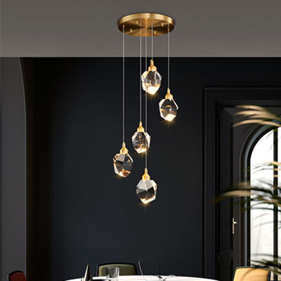 Nordic pendant lamps design diamond long wire light Led pendant lights Decoration stairs Suspended Lights(WH-AP-119)