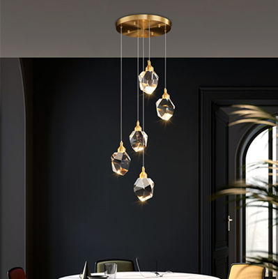 Nordic pendant lamps design diamond long wire light Led pendant lights Decoration stairs Suspended Lights(WH-AP-119)