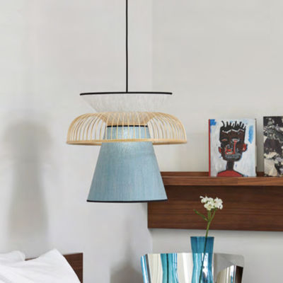 Japanese Fabric Bamboo Pendant Lights Minimalist LED Dining Room pendant light Living Room Suspension Lights(WH-AP-127)