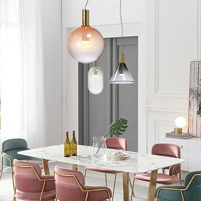 Post-modern LED Glass Pendant Lights design Nordic Gradient Cafe Living Room Hanging Lamps Pendant Lamp(WH-AP-143)