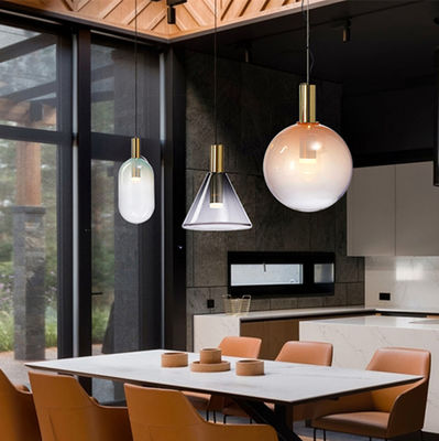 Post-modern LED Glass Pendant Lights design Nordic Gradient Cafe Living Room Hanging Lamps Pendant Lamp(WH-AP-143)