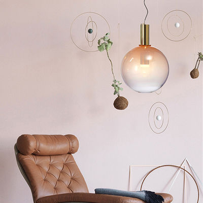 Post-modern LED Glass Pendant Lights design Nordic Gradient Cafe Living Room Hanging Lamps Pendant Lamp(WH-AP-143)