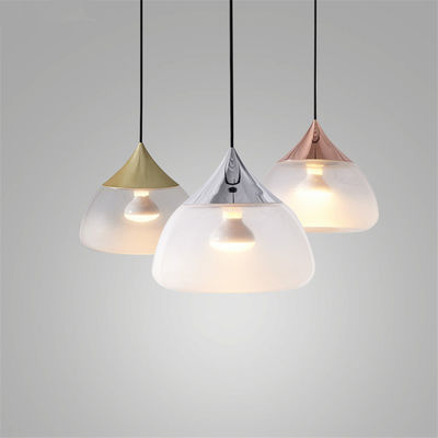 Water Glass Pendant Lights Drop Iron gold lamp Modern Led Living Room Bedroom Restaurant Pendant Lamp(WH-AP-156)
