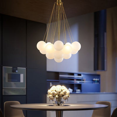 Nordic Gold Black Bubble Chandelier Frosted Glass Ball Chandelier(WH-MI-284)
