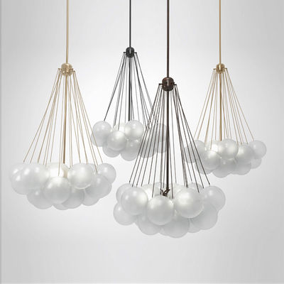 Nordic Gold Black Bubble Chandelier Frosted Glass Ball Chandelier(WH-MI-284)