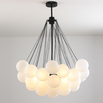 Nordic Gold Black Bubble Chandelier Frosted Glass Ball Chandelier(WH-MI-284)