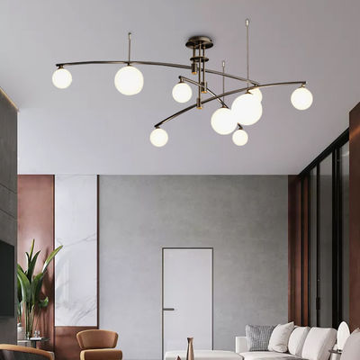 Postmodern glass chandelier Nordic led ceiling chandelier creative magic bean long chandelier (WH-MI-285)