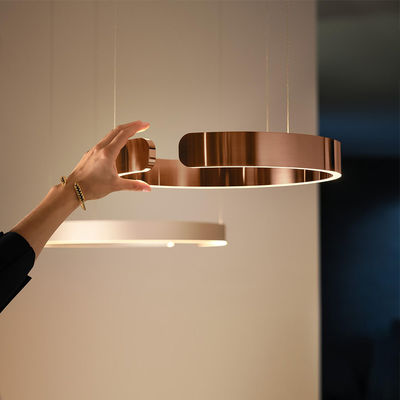 Modern Simple LED Chandelier Ring Living Room Bedroom Dining Room Cicle Staircase Chandelier(WH-MI-290)