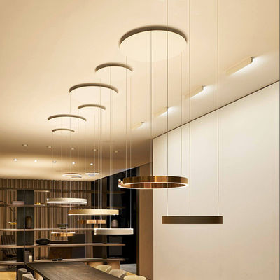 Modern Simple LED Chandelier Ring Living Room Bedroom Dining Room Cicle Staircase Chandelier(WH-MI-290)