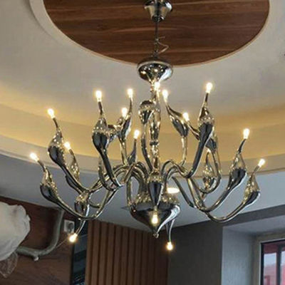 Living room Bedroom Kitchen Indoor Staircase Art Decor Swan Chandelier Lighting(WH-MI-300)