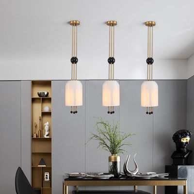 Modern white pendant light Single Head glass lampshade For Dining Room Creative lamps Lantern Pendant Lamp(WH-AP-175)