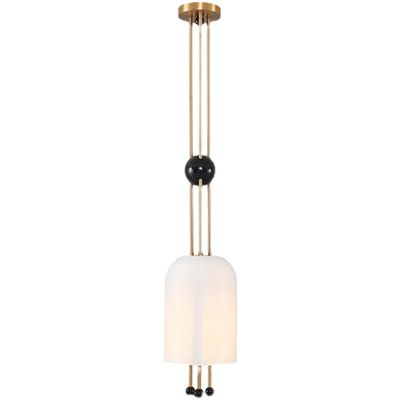 Modern white pendant light Single Head glass lampshade For Dining Room Creative lamps Lantern Pendant Lamp(WH-AP-175)