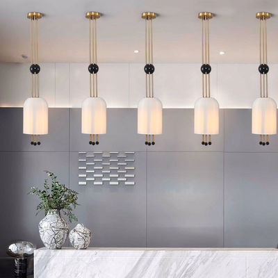 Modern white pendant light Single Head glass lampshade For Dining Room Creative lamps Lantern Pendant Lamp(WH-AP-175)