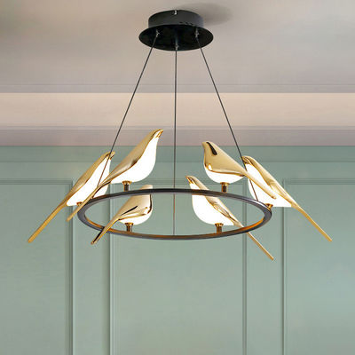 Postmodernism bird pendant light Loft Living room Restaurant LED luxury lamp Art Gold Magpie Home Pendant Lamp(WH-AP-177
