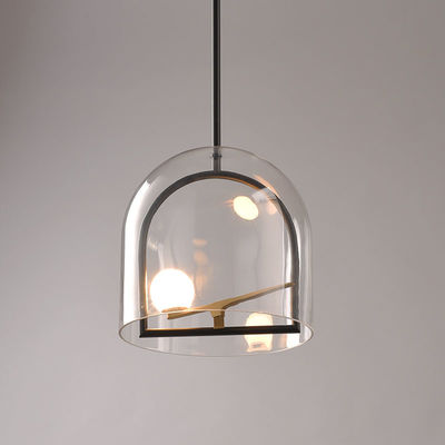 Nordic time glass pendant lights minimalist bird pendant lights creative iron restaurant Suspension Lamp(WH-AP-179)