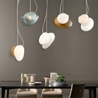 Post modern 4 Colors Style designer pendant lamp Special Shaped Led glass lamp  Living room Pendant Lamp(WH-AP-180)