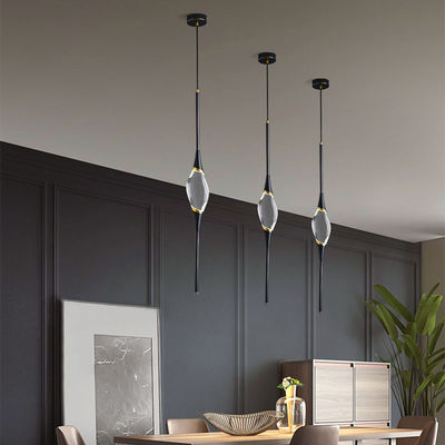 Nordic Crystal pendant lights Black / Golden Plated Rod Light with Shiny suspension lamp LED Pendant Lamp(WH-AP-181)