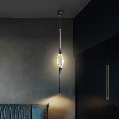 Nordic Crystal pendant lights Black / Golden Plated Rod Light with Shiny suspension lamp LED Pendant Lamp(WH-AP-181)