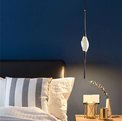Nordic Crystal pendant lights Black / Golden Plated Rod Light with Shiny suspension lamp LED Pendant Lamp(WH-AP-181)