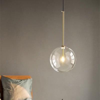 Post-modern Clear Glass Pendant Lights Dimmable G4 Dining Room Led Suspend Lamp Gold/Chrome Led Pendant Light(WH-AP-196)