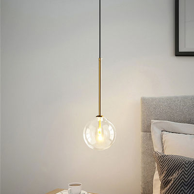 Post-modern Clear Glass Pendant Lights Dimmable G4 Dining Room Led Suspend Lamp Gold/Chrome Led Pendant Light(WH-AP-196)