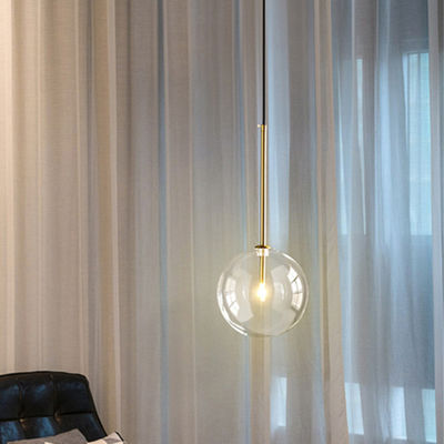 Post-modern Clear Glass Pendant Lights Dimmable G4 Dining Room Led Suspend Lamp Gold/Chrome Led Pendant Light(WH-AP-196)