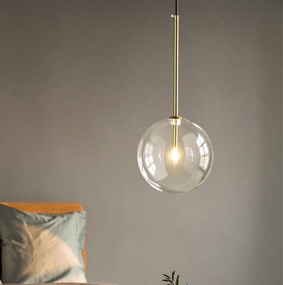 Post-modern Clear Glass Pendant Lights Dimmable G4 Dining Room Led Suspend Lamp Gold/Chrome Led Pendant Light(WH-AP-196)