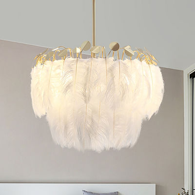 Nordic white pendant light bedroom modern minimalist light luxury style personality living room Pendant Lamp(WH-AP-198)
