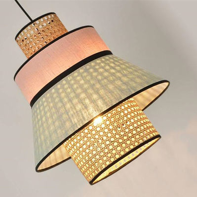 Nordic Bamboo Pendant Lights E27 New woven lamp for Dining Living Room Kitchen Office Shop Suspended Lamp(WH-AP-202)