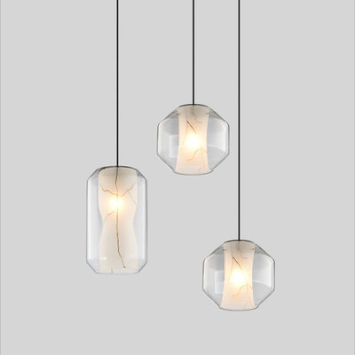 Nordic Modern marble Pendant Lights Hall Restaurant Hotel Glass Pendant Lamps Home Decoration Chamber Light(WH-AP-204)