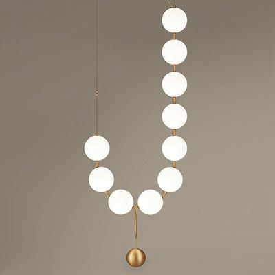 long pendant light LED Nordic glass light Design Dining Room Kitchen home interior Necklace Pendant Light (WH-AP-210)