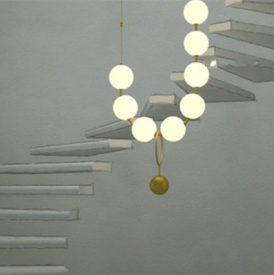 long pendant light LED Nordic glass light Design Dining Room Kitchen home interior Necklace Pendant Light (WH-AP-210)