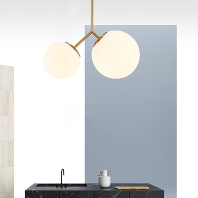 Modern Glass Ball Pendant Lights Nordic designer Led White salon bedside Living Room Kitchen Pendant Lamp(WH-AP-218)