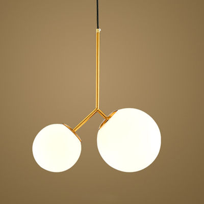 Modern Glass Ball Pendant Lights Nordic designer Led White salon bedside Living Room Kitchen Pendant Lamp(WH-AP-218)