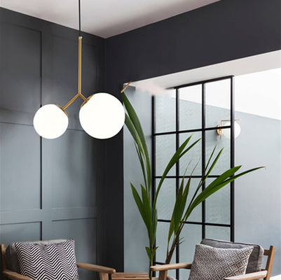 Modern Glass Ball Pendant Lights Nordic designer Led White salon bedside Living Room Kitchen Pendant Lamp(WH-AP-218)