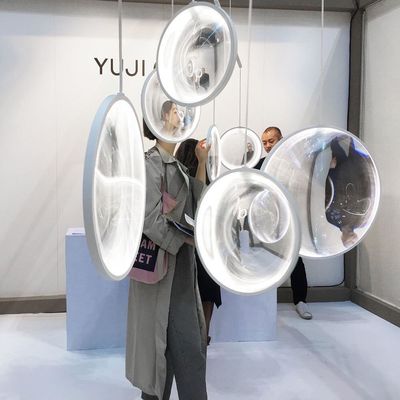 Nordic round pendant light Designer Convex Lens glass pendant lamp living Room Restaurant Suspension Lamp(WH-AP-222)