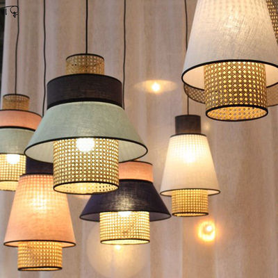 Japanese Pendant Lights Modern bamboo Pendant Lights Art Decor Restaurant Living Room Study Suspension Lights(WH-AP-226)