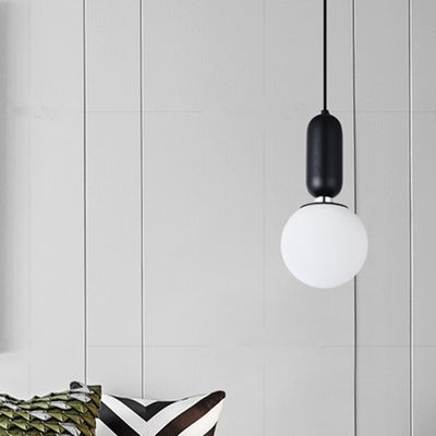 Nordic creative single head glass ball pendant lamp bedroom bedside lamp simple living room Suspension Lamp(WH-AP-230)