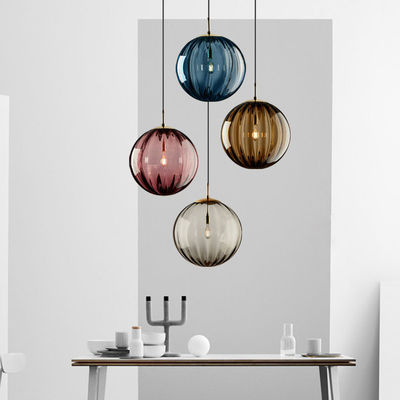 Nordic Glass Pendant Lamp E27 LED Modern Minimalist Creativity Lights for Dining Room Study Bar Pendant Light (WH-AP-242