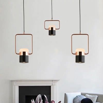 Postmodern LED Mini Pendant Light wrought iron vintage lights simple rose gold lamp farmhouse Pendant Light(WH-AP-244)