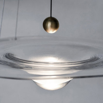 Nordic Creative Halo Glass Pendant Lamp Water Drop Ripples Flying Saucer Hotel Bar Restaurant Pendant Lamp (WH-AP-249)