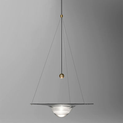 Nordic Creative Halo Glass Pendant Lamp Water Drop Ripples Flying Saucer Hotel Bar Restaurant Pendant Lamp (WH-AP-249)