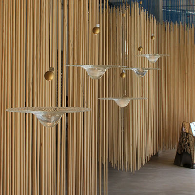 Nordic Creative Halo Glass Pendant Lamp Water Drop Ripples Flying Saucer Hotel Bar Restaurant Pendant Lamp (WH-AP-249)