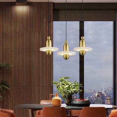 Vintage Marble Lamp Luxury Black Pendant Lamp Gold LED Hanging Lights for living Room dining Room Pendant Lamp(WH-AP-257