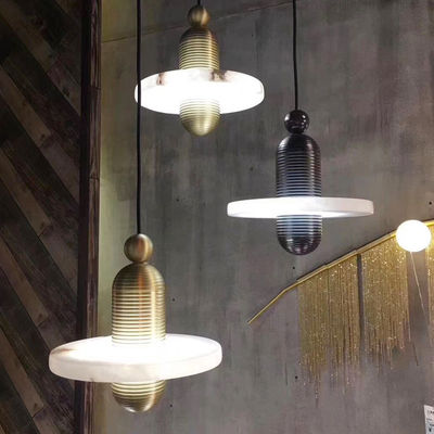 Vintage Marble Lamp Luxury Black Pendant Lamp Gold LED Hanging Lights for living Room dining Room Pendant Lamp(WH-AP-257